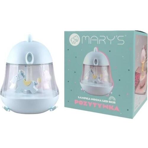 MARY'S Lampada music box Carosello - Azzurro