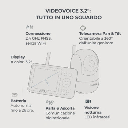 NUVITA - Video baby monitor Videovoice 3.2" - 3035