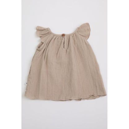 BAMBOOM Blusa Canotta con Volant bimba 337 - Cammello