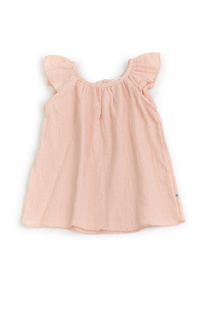 BAMBOOM Blusa Canotta con Volant bimba 337 - Rosa