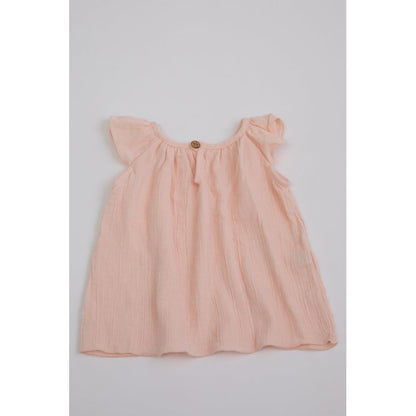 BAMBOOM Blusa Canotta con Volant bimba 337 - Rosa