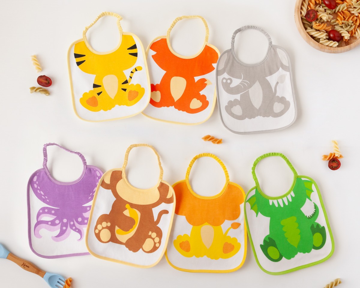 KIOKIDS - Set bavette settimanali (7pz) - colorazione 2