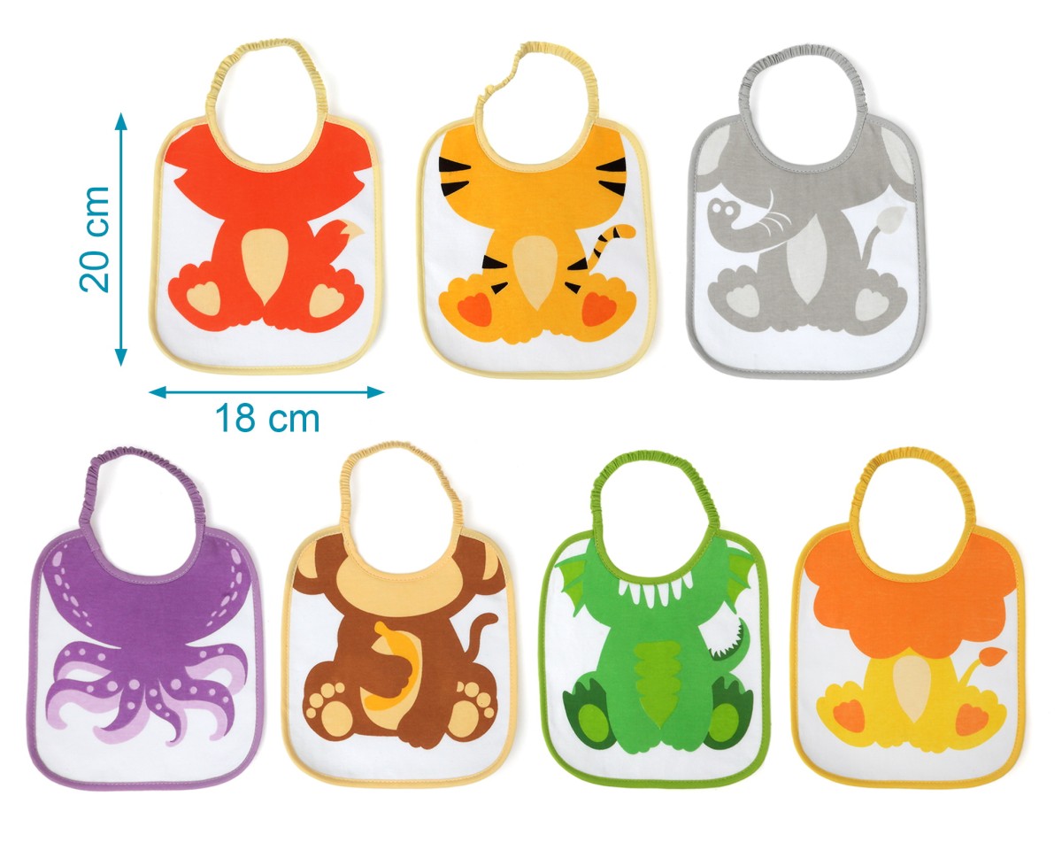 KIOKIDS - Set bavette settimanali (7pz) - colorazione 2