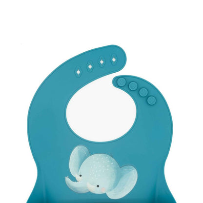 SASSI Bavaglino in silicone con tasca – ELEFANTE CHEWY