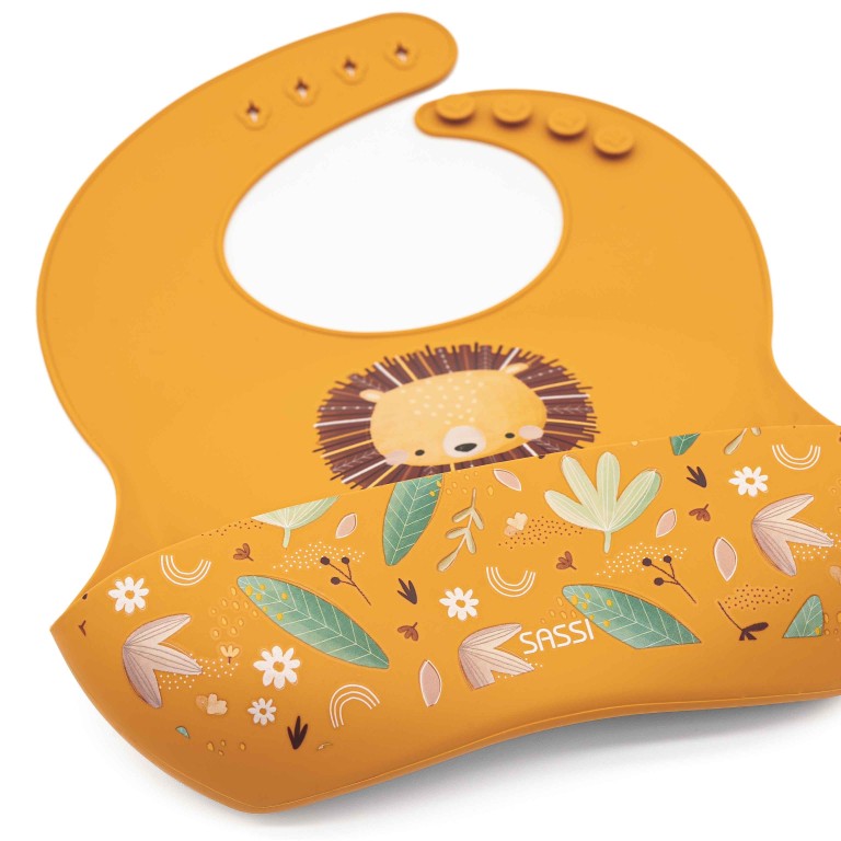 SASSI Bavaglino in silicone con tasca – Leone Chompy