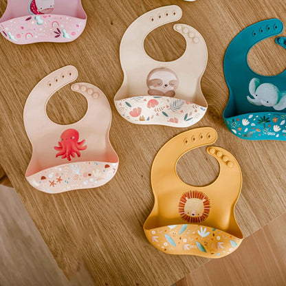 SASSI Bavaglino in silicone con tasca – Leone Chompy