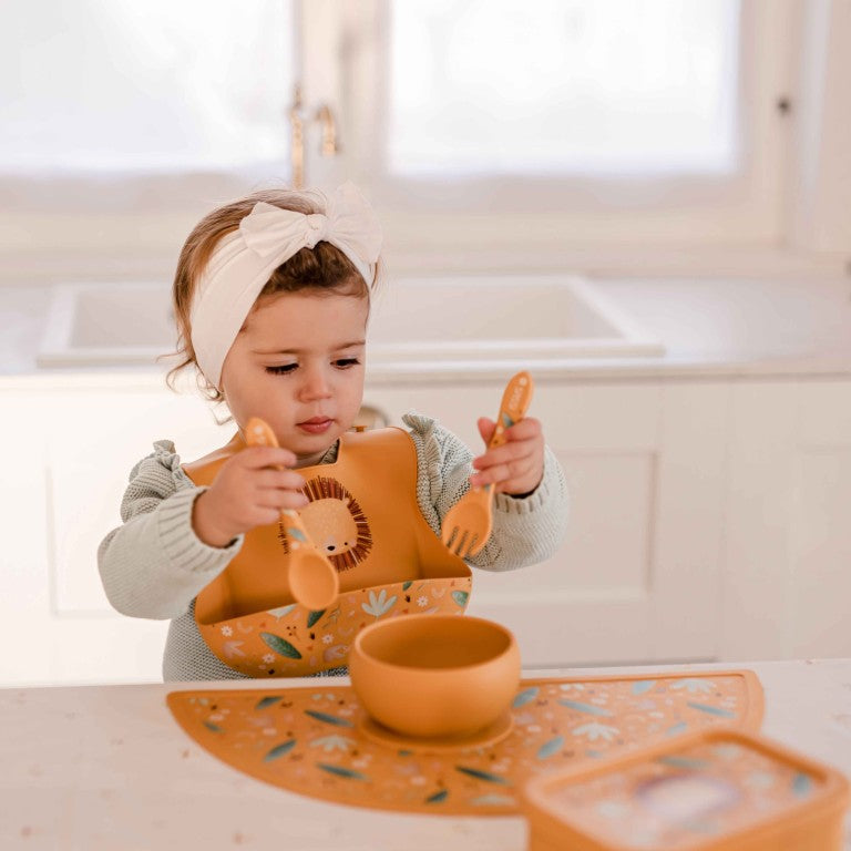 SASSI Bavaglino in silicone con tasca – Leone Chompy