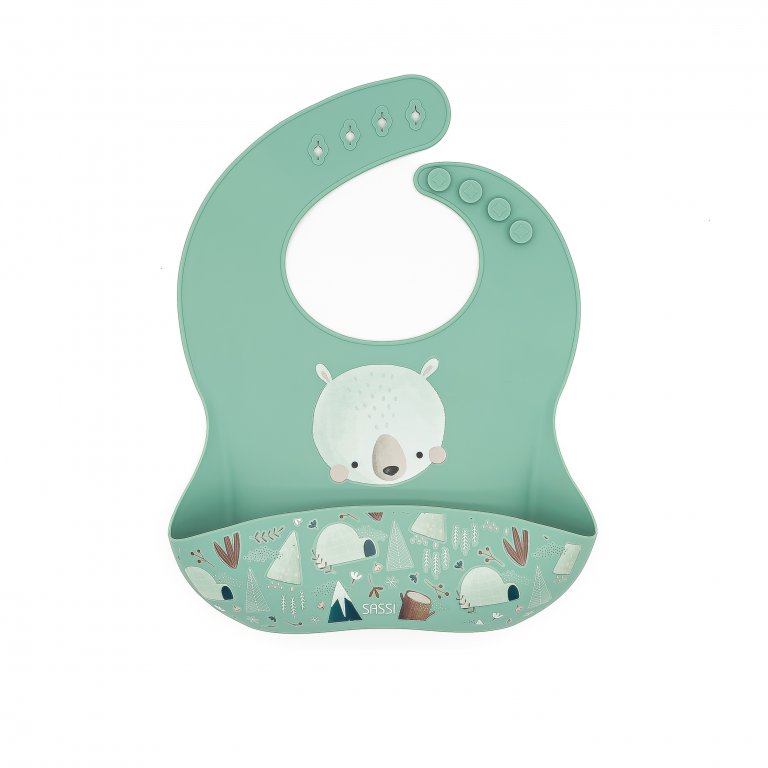 SASSI Bavaglino in silicone con tasca – ORSO MUNCHY