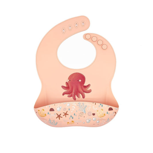 SASSI Bavaglino in silicone con tasca – Polpo Slurpy