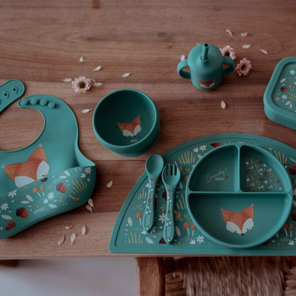 SASSI Bavaglino in silicone con tasca – VOLPE CRUNCHY