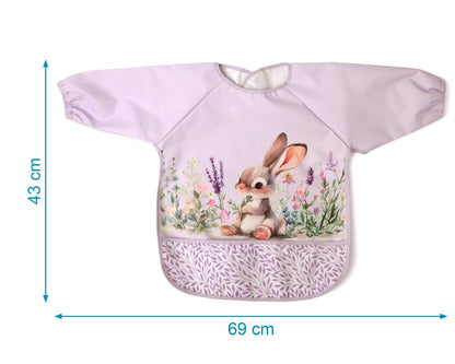 KIOKIDS - Bavaglino impermeabile con maniche CONIGLIETTA