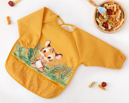 KIOKIDS - Bavaglino impermeabile con maniche TIGROTTO