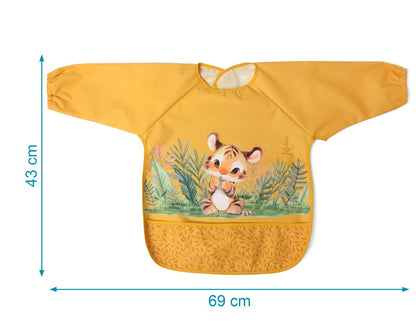 KIOKIDS - Bavaglino impermeabile con maniche TIGROTTO