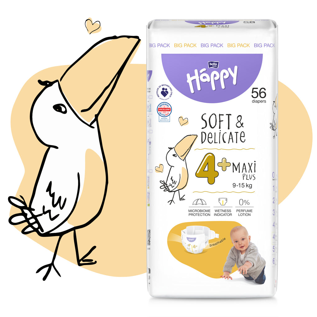 HAPPY - Pannolini tg.4+ - DOUBLE PACK (2x56)