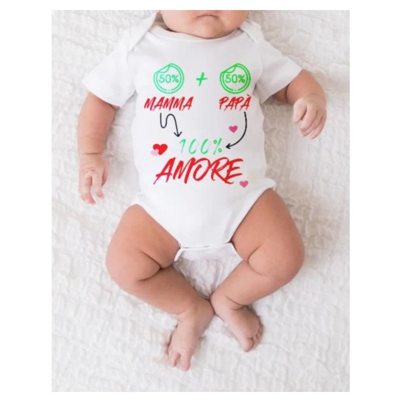 MELLA KIDS - Body con frase - Mamma+Papà=100% amore
