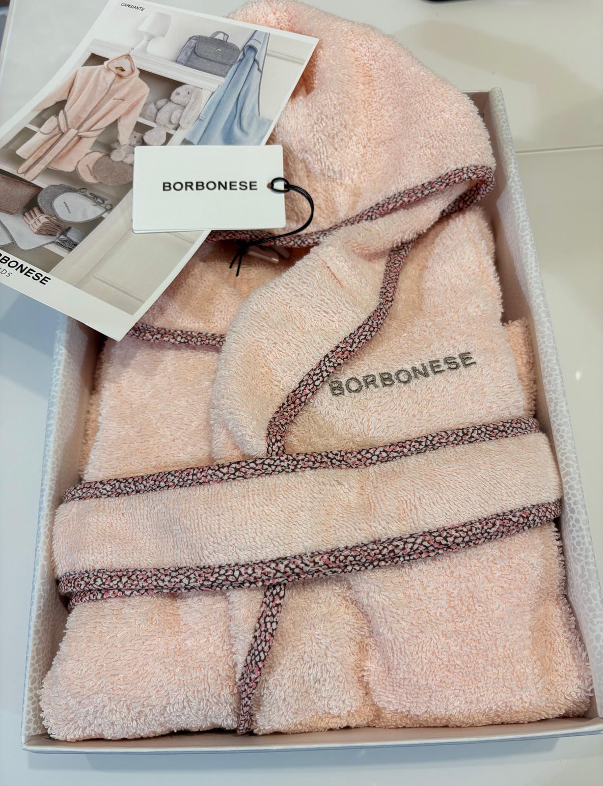 Borbonese Kids - 20 - Accappatoio con maniche - opale