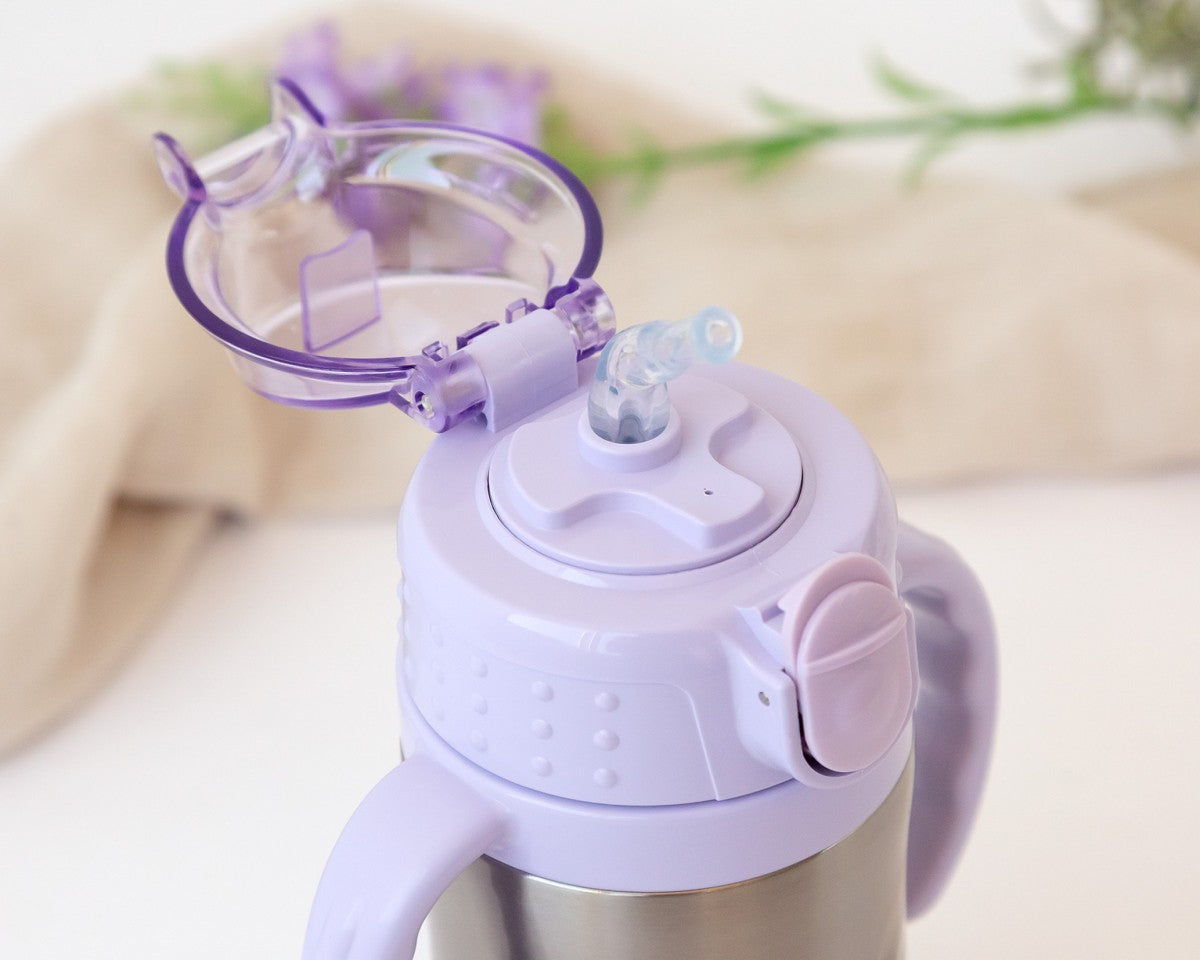 KIOKIDS - Thermos in acciaio con cannuccia CONIGLIETTA