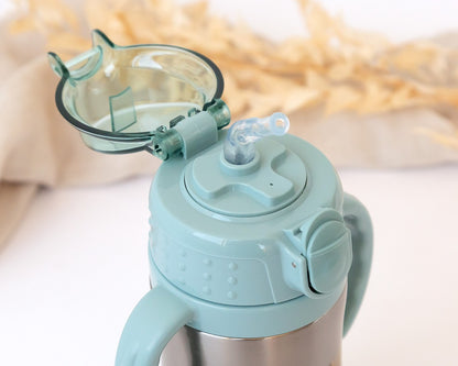 KIOKIDS - Thermos in acciaio con cannuccia SCOIATTOLO