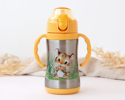 KIOKIDS - Thermos in acciaio con cannuccia TIGROTTO