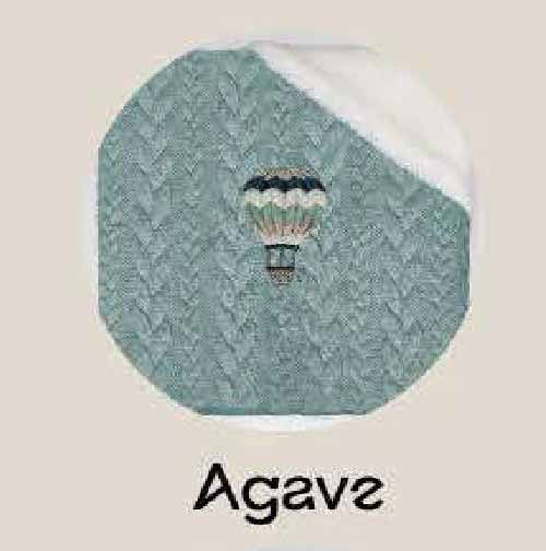 COCCOLISSIMI Lettino Coperta Trecce - Balloon agave