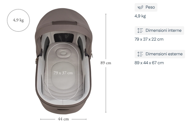 INGLESINA Sistema QUATTRO Aptica con Darwin recline EVO e BORSA IN OMAGGIO - Crystal Grey