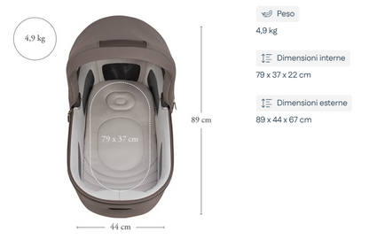 INGLESINA Sistema QUATTRO Aptica con Darwin recline EVO e BORSA IN OMAGGIO - Crystal Grey