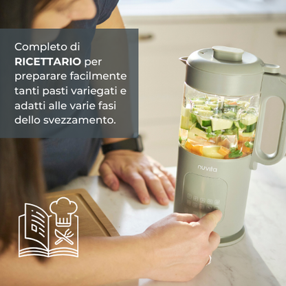 NUVITA - Cuocipappa multifunzione 7 in 1 Magic Pappa con Ricettario Nuvita Chef - 1967