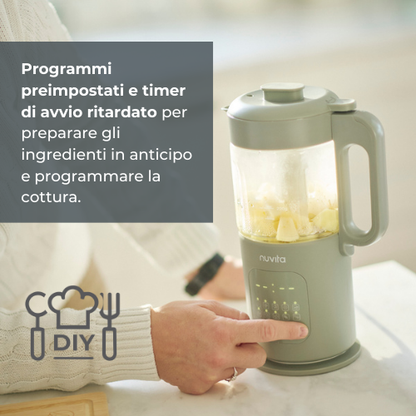 NUVITA - Cuocipappa multifunzione 7 in 1 Magic Pappa con Ricettario Nuvita Chef - 1967