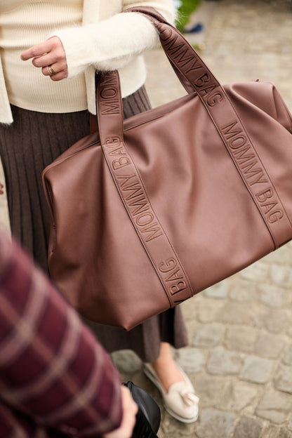Childhome Mommy Bag Signature Simil Pelle Tabacco