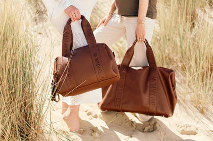 Childhome Mommy Bag Signature Simil Pelle Tabacco