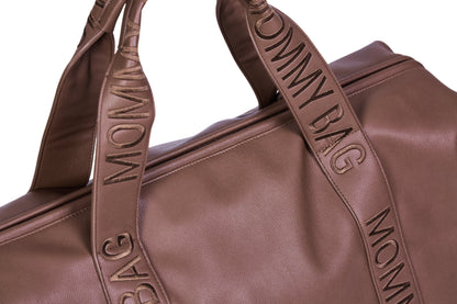 Childhome Mommy Bag Signature Simil Pelle Tabacco