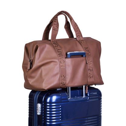 Childhome Mommy Bag Signature Simil Pelle Tabacco