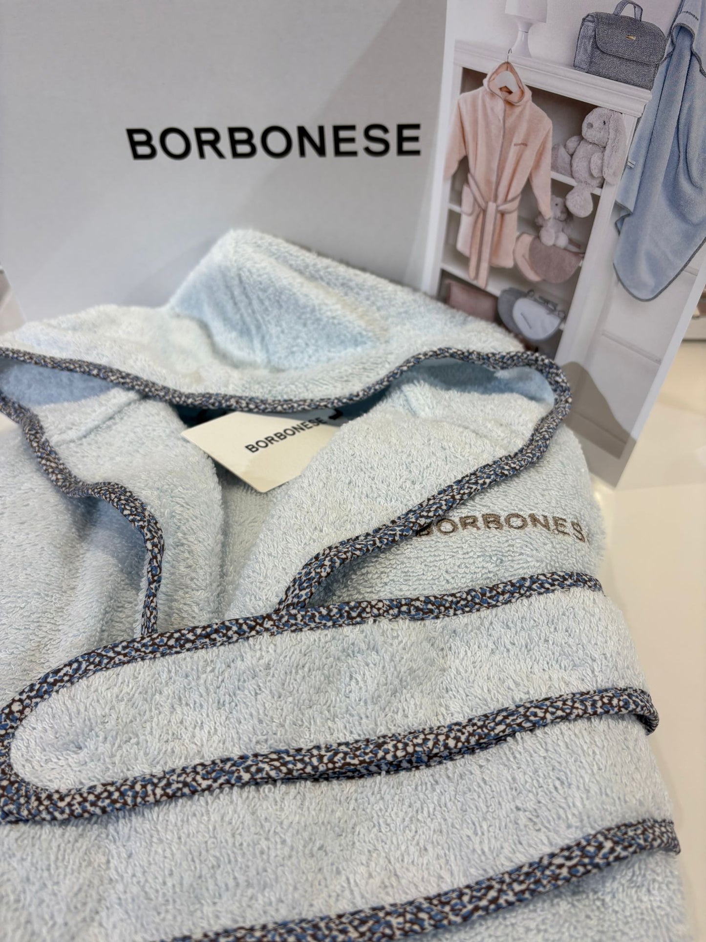 Borbonese Kids - 20 - Accappatoio con maniche - cobalto