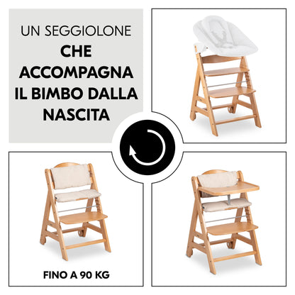 Hauck Set seggiolone evolutivo in legno Beta+ (6in1)