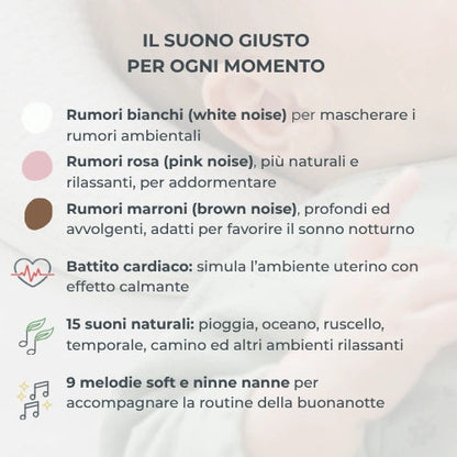 Nuvita - Diffusore di rumore bianco e luci notturne - Easy Dream 6620