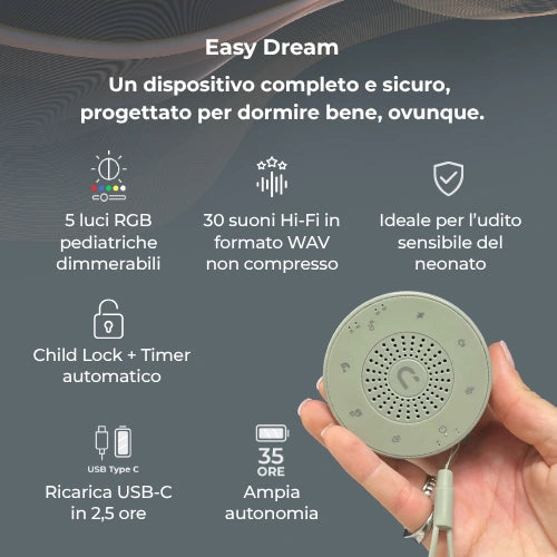 Nuvita - Diffusore di rumore bianco e luci notturne - Easy Dream 6620