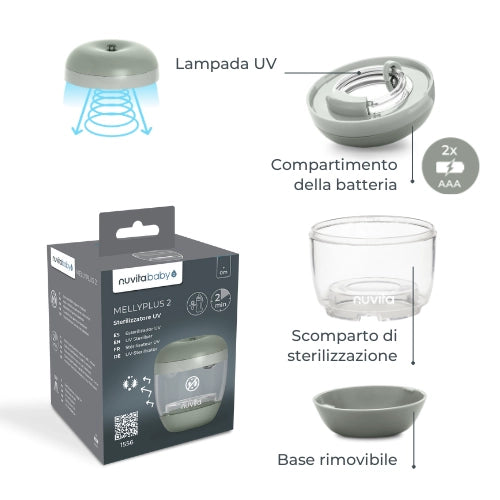 NUVITA - Sterilizzatore portatile a raggi UV - MellyPlus 1556