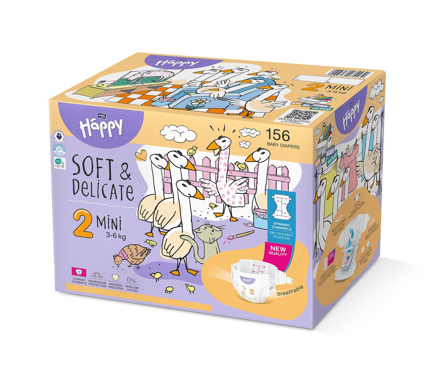HAPPY Pannolini Happy Tg.2 – MINI 78 x 2 = 156pz - BOX COLORATO