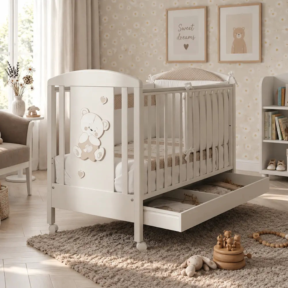 COCCOLISSIMI - Lettino Classic Timmy bianco tortora