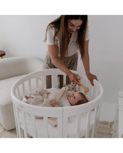 WALDIN - Culla EVOLUTIVA 7 in 1 con materassi - bianco