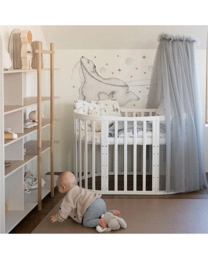 WALDIN - Culla EVOLUTIVA 7 in 1 con materassi - bianco