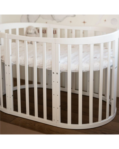 WALDIN - Culla EVOLUTIVA 7 in 1 con materassi - bianco