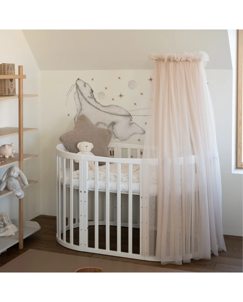 WALDIN - Culla EVOLUTIVA 7 in 1 con materassi - bianco