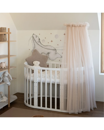 WALDIN - Culla EVOLUTIVA 7 in 1 con materassi - bianco