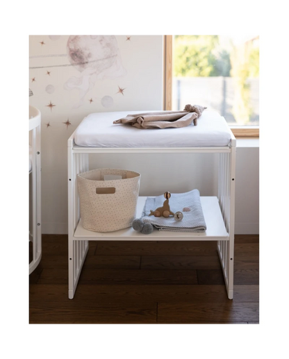 WALDIN - Culla EVOLUTIVA 7 in 1 con materassi - bianco