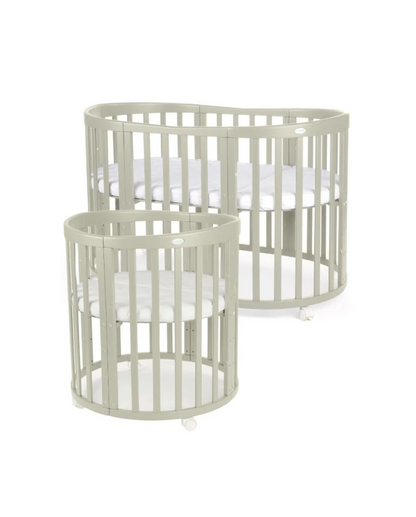 WALDIN - Culla EVOLUTIVA 7 in 1 con materassi - olive