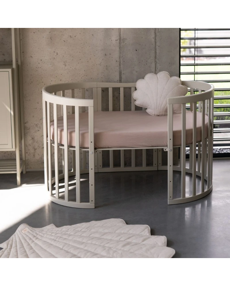 WALDIN - Culla EVOLUTIVA 7 in 1 con materassi - olive