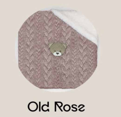 COCCOLISSIMI Lettino Coperta Trecce - Teddy Old Rose