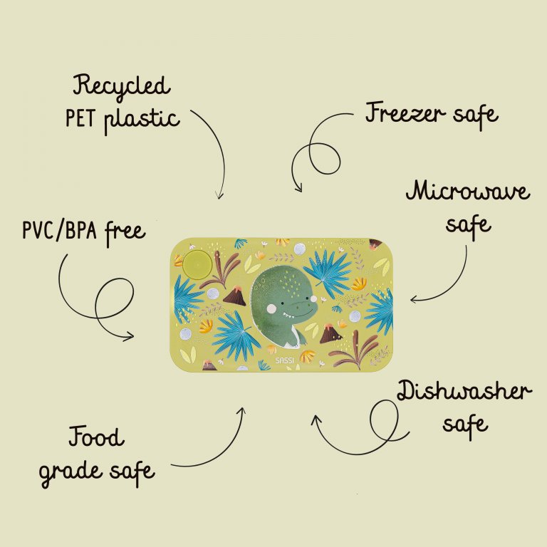 SASSI - Contenitore pappa Lunch Box in PET alimentare – THE DINOSAUR