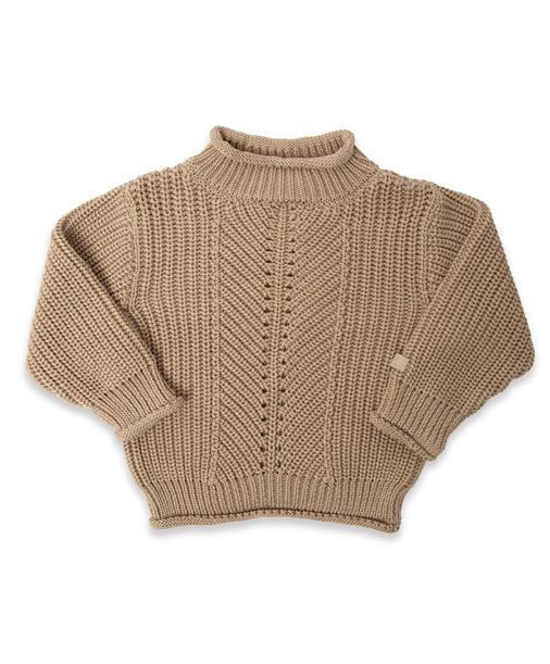 BAMBOOM Maglioe bimbo KNITTED BAMBOO COTTON - 1257 - Safari